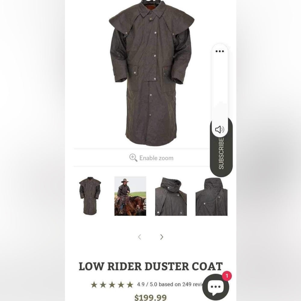Low rider Duster coat womens